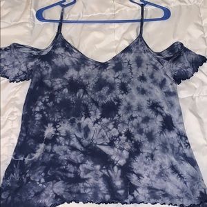 American Eagle blue tie-dye top